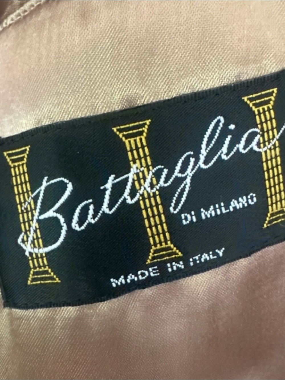 Battaglia Camel Cashmere Blend Top Coat Men’s Large Made in Italy Wool Overcoat - Picture 3 of 6